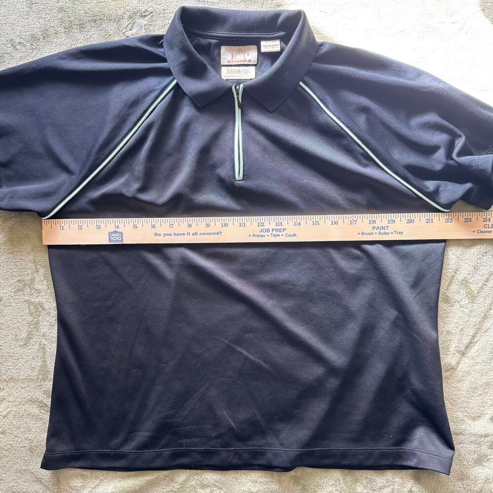 EP Pro Tour Dry Golf Polo Shirt XL 1/4 Zip Performance Raglan Short Sleeve - Picture 8 of 13